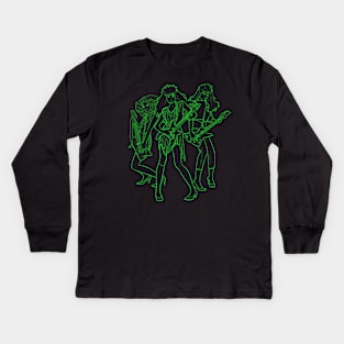 Jem's Misfit Band - Green Kids Long Sleeve T-Shirt